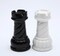 Ceramic Black and White Rook Chess Piece Salt and Pepper Shakers, Home Décor, Gift for Him, Gift for Dad, Kitchen Décor, Game Room Decor